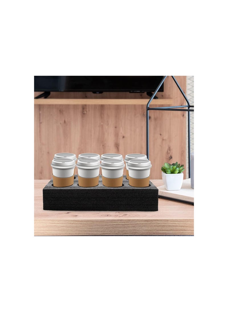 GGOOT Foam Bottle Holder 2 Pack Foam Cup Glass Holder: Takeout Coffee Cup Drink Carrier Tray for Camping, Caravans, Motorhomes, Boats, Space for 8 Cups Mugs Campervan Storage Solutions - Image 3