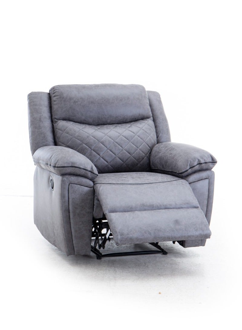 MAF furniture MAF Manual Recline Chair Relaxation Single Recliners Sofa Modern Rocker with Ergonomic Lounge Single Sofa Seat with Living Room Modern Style Ideal Design Dawson Relaxing Recliner Single Living Room Sofa For The Perfect Stylish Home MAF-2241 GREY - Image 2