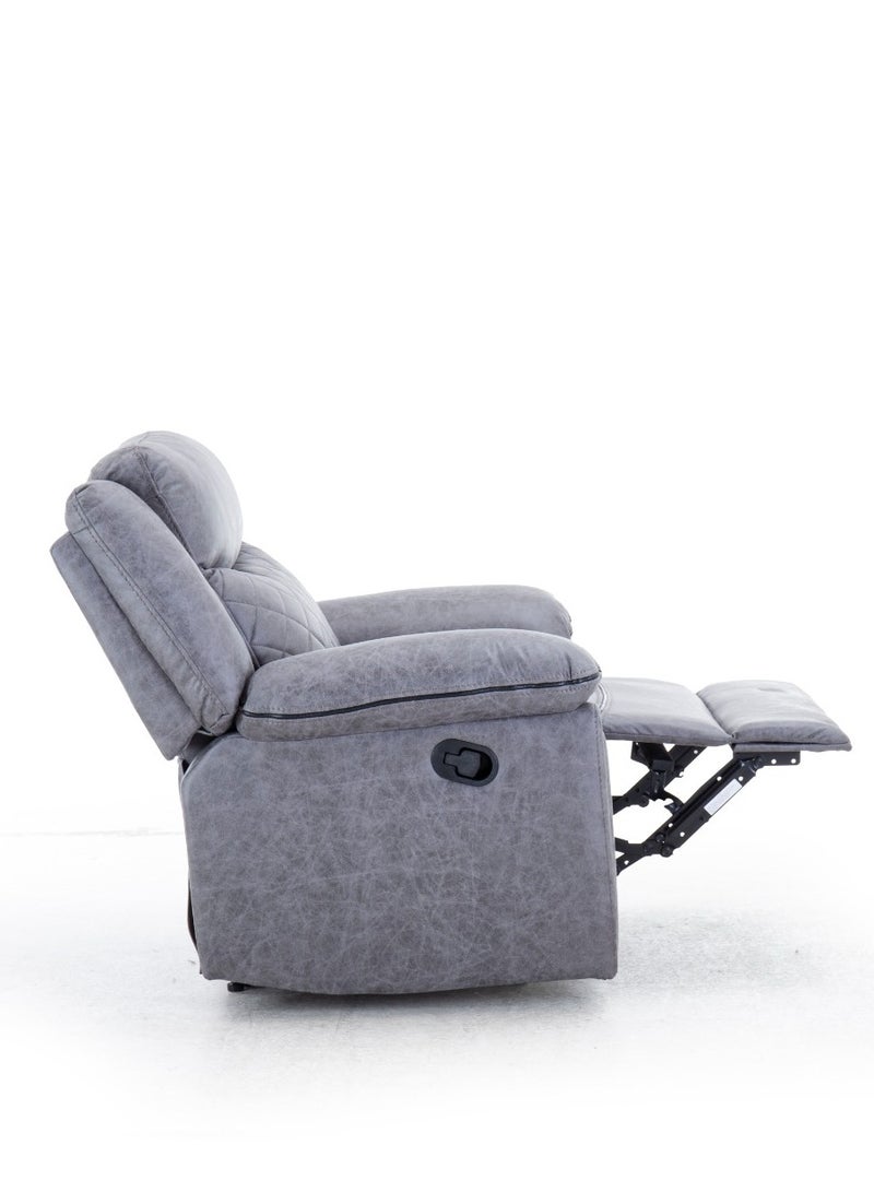 MAF furniture MAF Manual Recline Chair Relaxation Single Recliners Sofa Modern Rocker with Ergonomic Lounge Single Sofa Seat with Living Room Modern Style Ideal Design Dawson Relaxing Recliner Single Living Room Sofa For The Perfect Stylish Home MAF-2241 GREY - Image 3