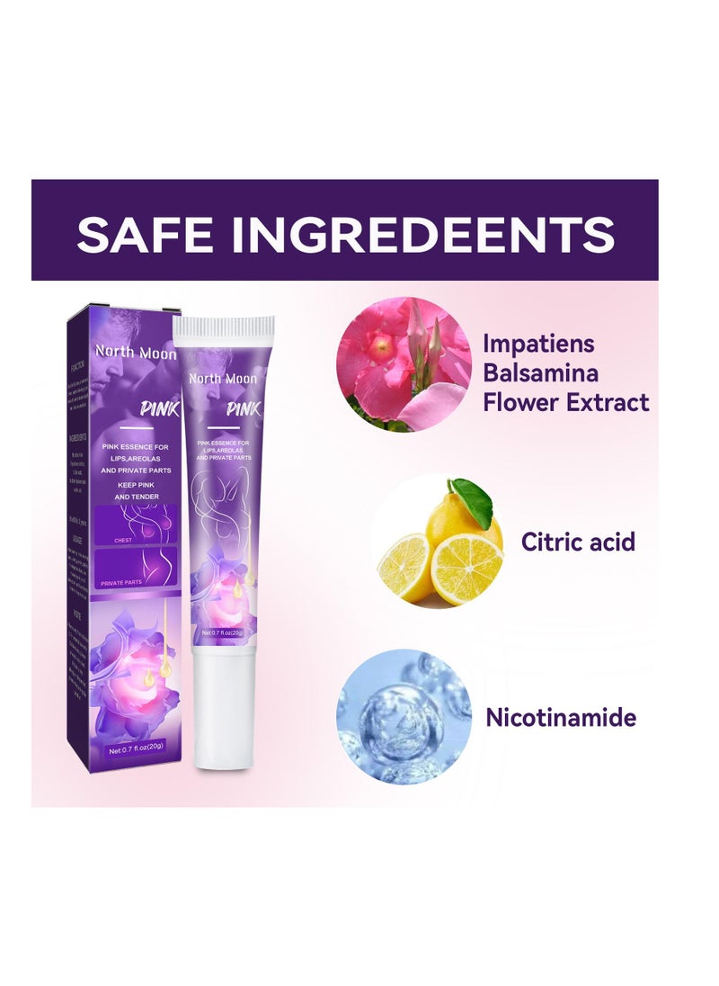 NORTH MOON Pink Essence For Lips Areolas and Private Parts for Remove Melanin for Pink and Tender Body Parts  - Image 3