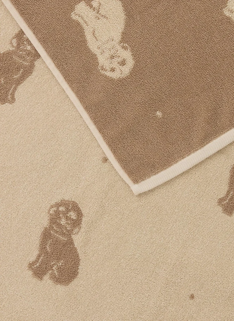 Matalan Natural Cockapoo Jacquard Towels