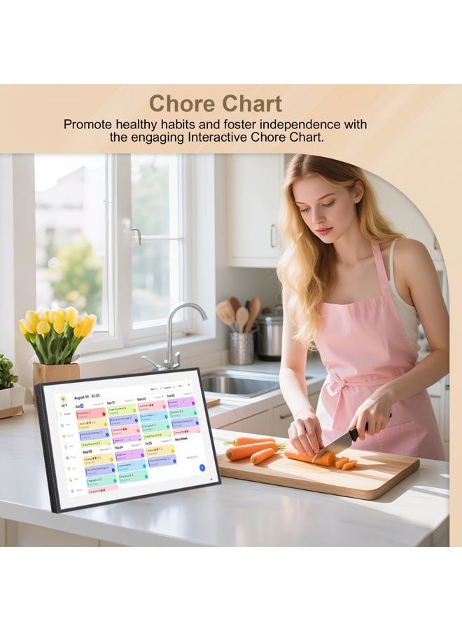 dxmart 10.1 inch Digital Calendar & Chore Chart,Smart Touchscreen Interactive Display for Family Schedules, Wall & Desk Mountable, Digital Photo Frame Functon, Great for Organizing Your 2025 Calendar - Image 5
