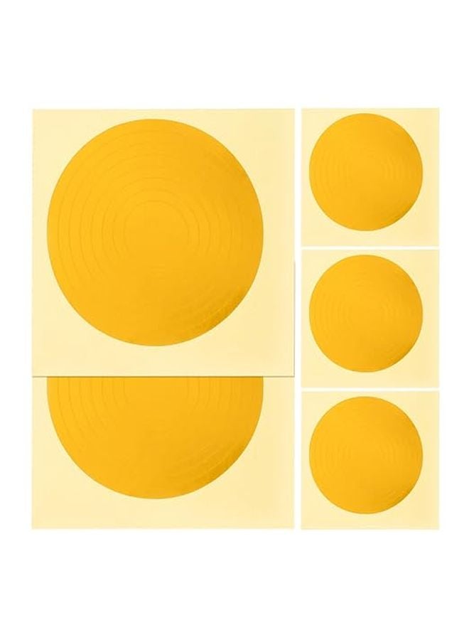 High Visibility Reflective Air Pressure Gauge Stickers 5 Sheets Easy Application Yellow - Image 1