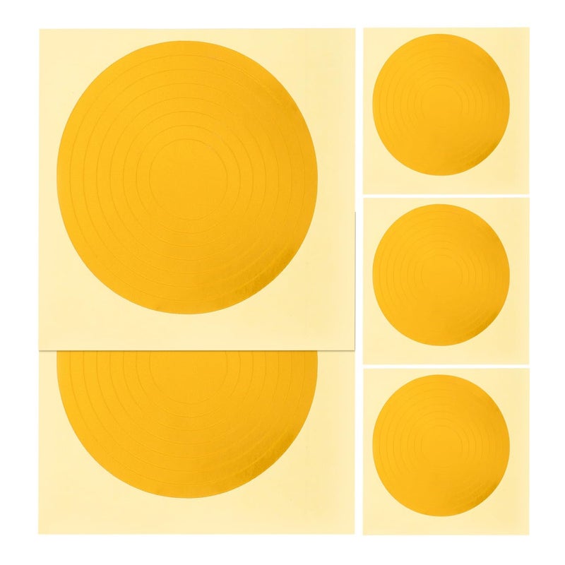 High Visibility Reflective Air Pressure Gauge Stickers 5 Sheets Easy Application Yellow - Image 2