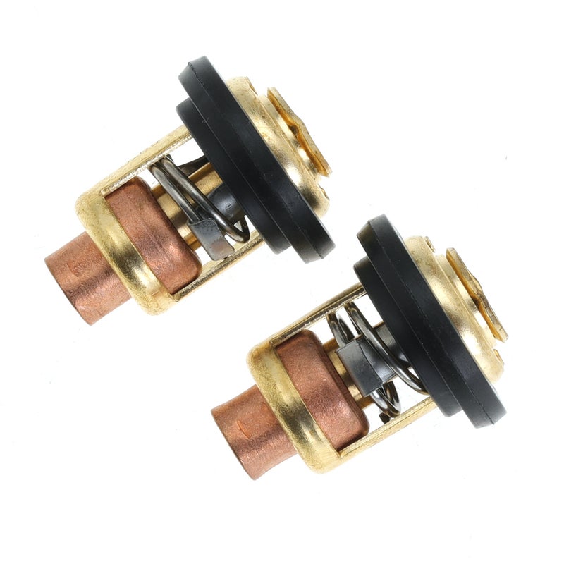 75692Q2 Thermostat Kit Compatible with Mercury for Mariner for Marine 143F 143 Degree 135-150HP 175 200 HP for GLM 13340 Replaces 75692T, 2 PCS