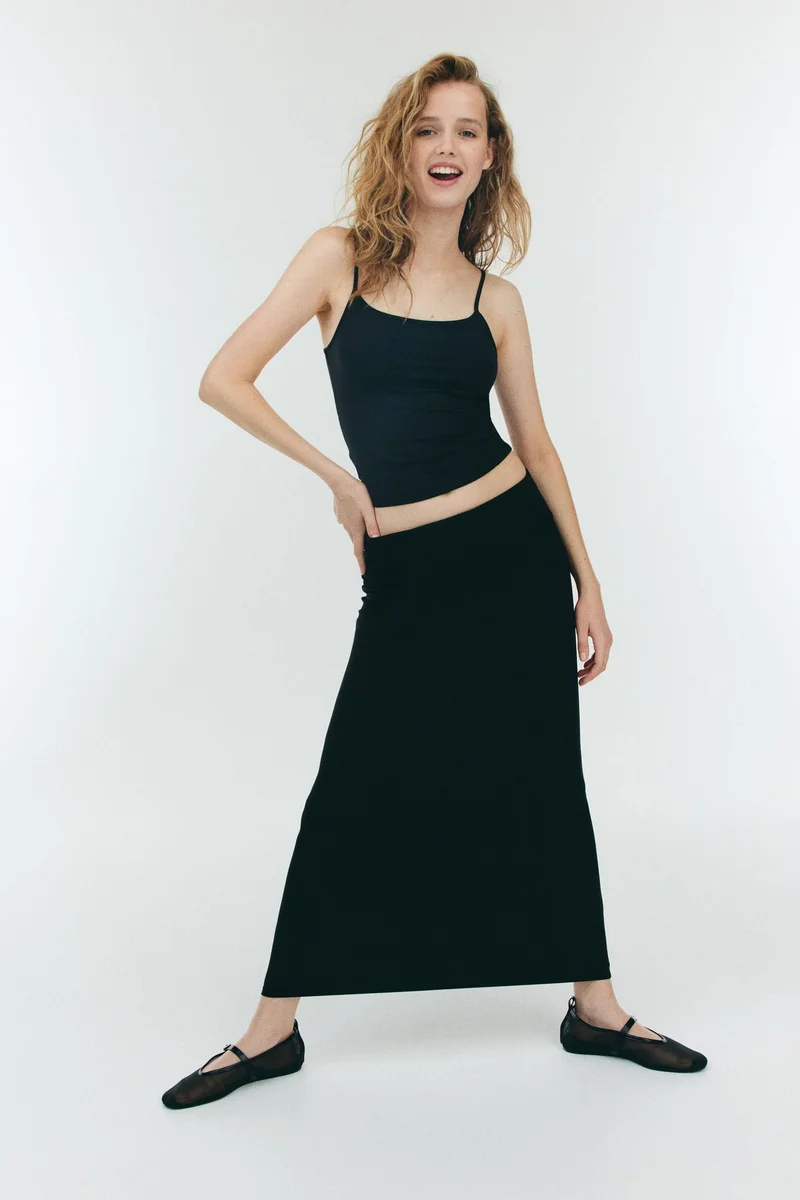 H&M Foldover-waist maxi skirt