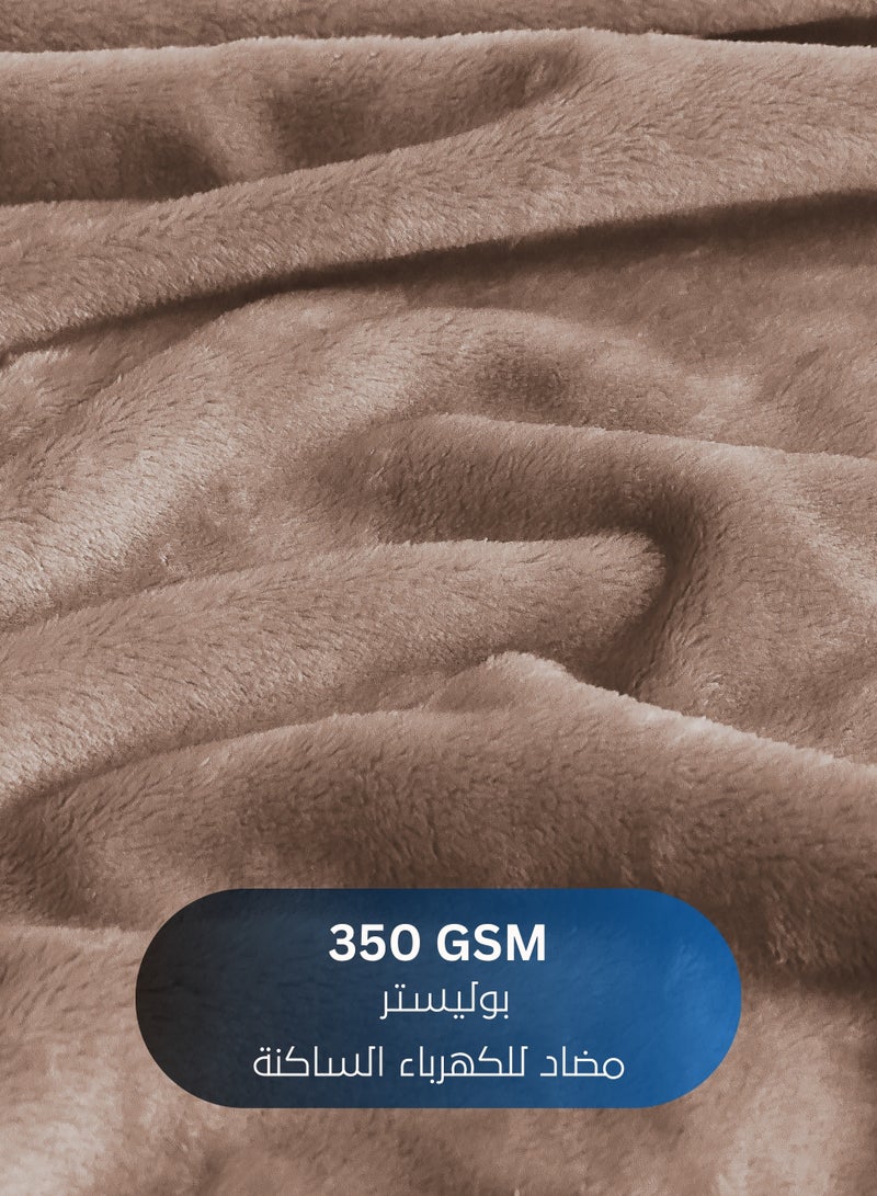 Master Home Textile Lightweight Velvet Blanket, Mora Series, 350GSM, Single Size 230 x 170 cm, Extra Soft All Season Fleece Blanket, Bed And Sofa Blanket - Image 2