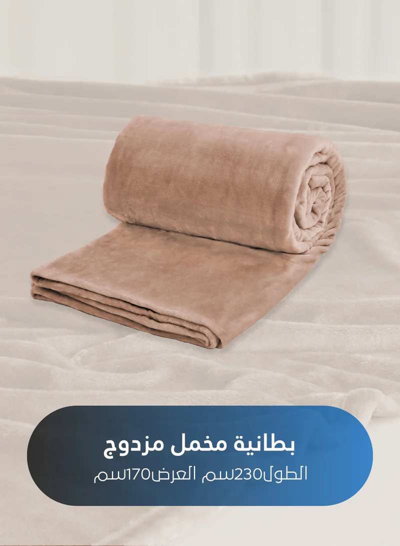 Master Home Textile Lightweight Velvet Blanket, Mora Series, 350GSM, Single Size 230 x 170 cm, Extra Soft All Season Fleece Blanket, Bed And Sofa Blanket