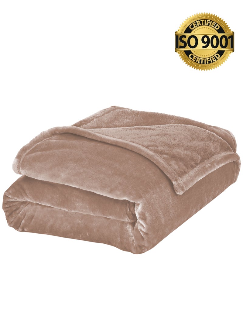 Master Home Textile - Lightweight Velvet Blanket, Mora Series, 350GSM, Single Size 230 x 170 cm, Extra Soft All Season Fleece Blanket, Bed And Sofa Blanket - Image 1