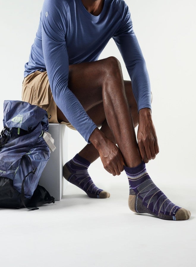 Smartwool Mens Hike Light Cushion Pattern Ankle Socks Nightfall Blue X-Large - Image 2