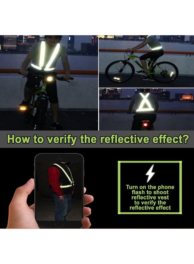 AUOON Reflective Running Vest, Reflective Vest Adjustable for Run, Cycle, Walk, Outdoor, Breathable Waterproof Lightweight - Image 1