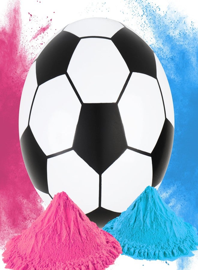 Disfore Gender Reveal Soccer Ball - Soccer Ball Gender Reveal with Powder for Boy or Girl Baby Gender Reveal Ideas，2 Packs Blue and Pink Powder - Image 1