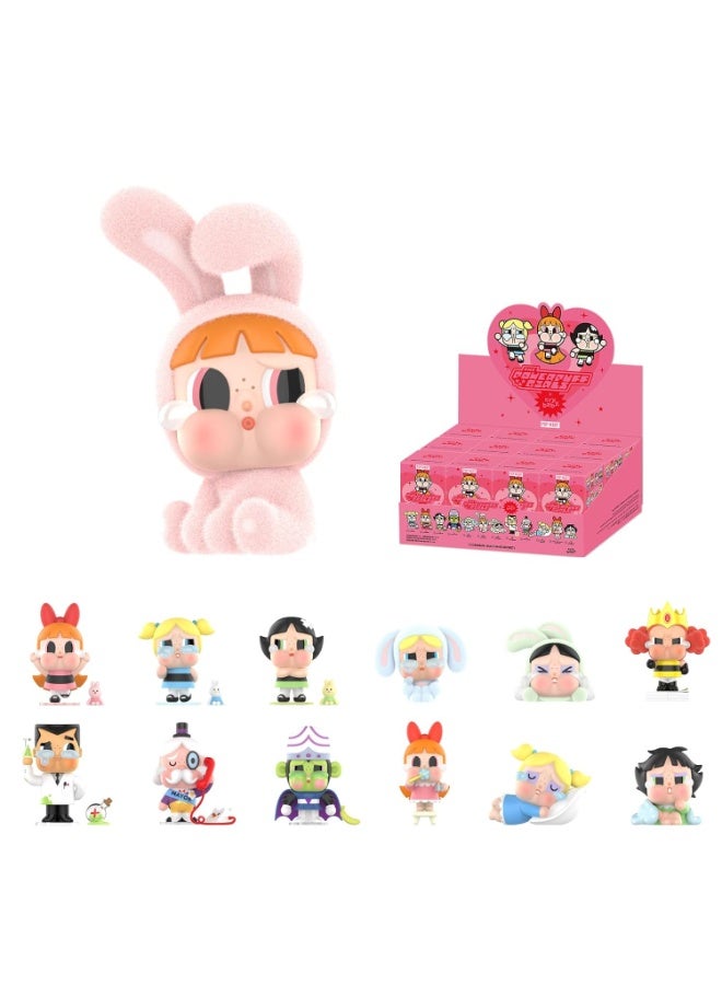 تماثيل POP MART CRYBABY x فتيات القوة سلسلة 1Box 6.3 سم شخصية متحركة تصميم فاخر هدايا للنساء مفضلة المعجبين لعبة قابلة للجمع لعبة فنية تمثال حركة
