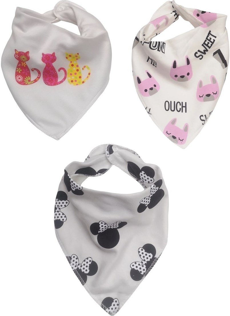 Minitoy Baby Girl Scarf Apron 3-Piece 