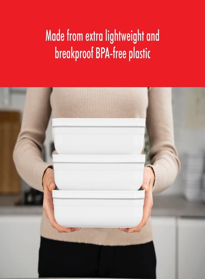 ZWILLING Fresh & Save Plastic Flat Lunch Box, Airtight Food Container, Meal Prep Container, BPA-Free, Grey - Large - Image 3