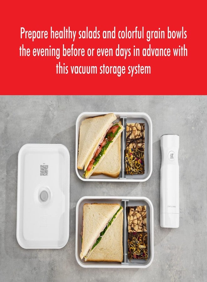 ZWILLING Fresh & Save Plastic Flat Lunch Box, Airtight Food Container, Meal Prep Container, BPA-Free, Grey - Large - Image 4