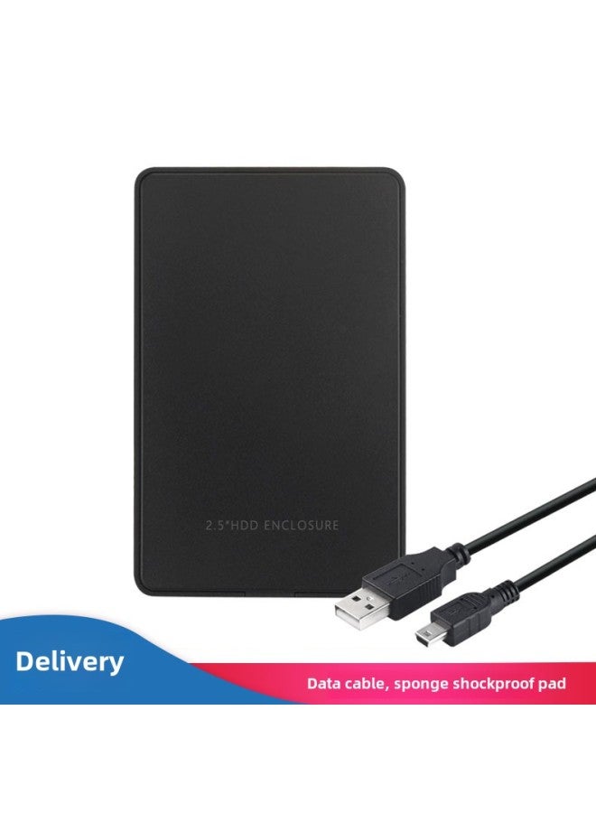 صندوق القرص الصلب Shenzhen 2.5 بوصة تركيب خالي من الأدوات USB2.0 Serial SATA صندوق القرص الصلب الخارجي المحمول - اللون: U25Q7 أسود - Image 1