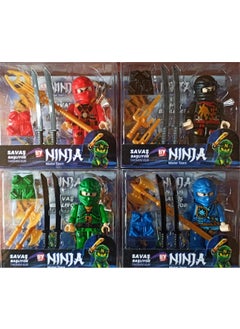 PopŞeker PopCandy Ninjago Master Team LEGO Figures 4 Piece Ninja Go LEGO Figures with Accessories 