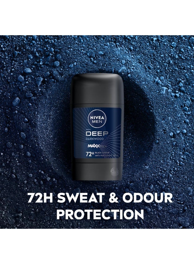 Nivea Men Deep Dry & Clean Feel Antiperspirant Antibacterial Stick - Image 2