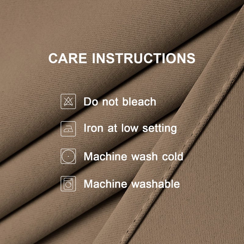 Cucraf Khaki Blackout Curtains 84 Inch Length 2 Panels Set  Room Darkening Curtains & Drapes For Living Room Bedroom  Thermal Insulated Light Blocking Grommet Window Curtain (W52 X L84 Inch) - Image 5