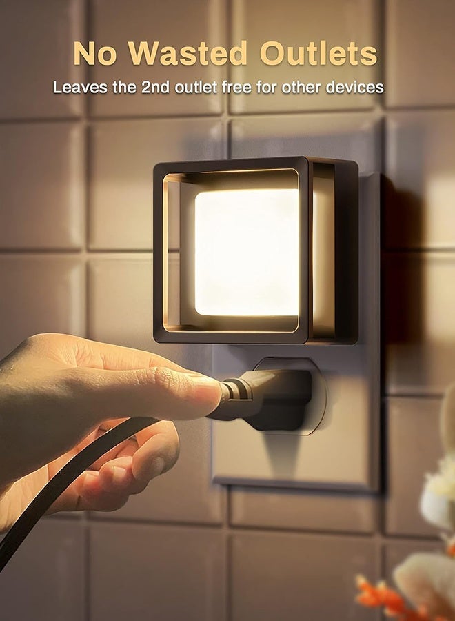 Yooyee Motion Sensor Night Light Plug In LED Dimmable Warm White Night Lamp Auto On Off Adjustable Brightness for Bedroom Hallway Staircase Bathroom Nursery European Standard. - Image 5