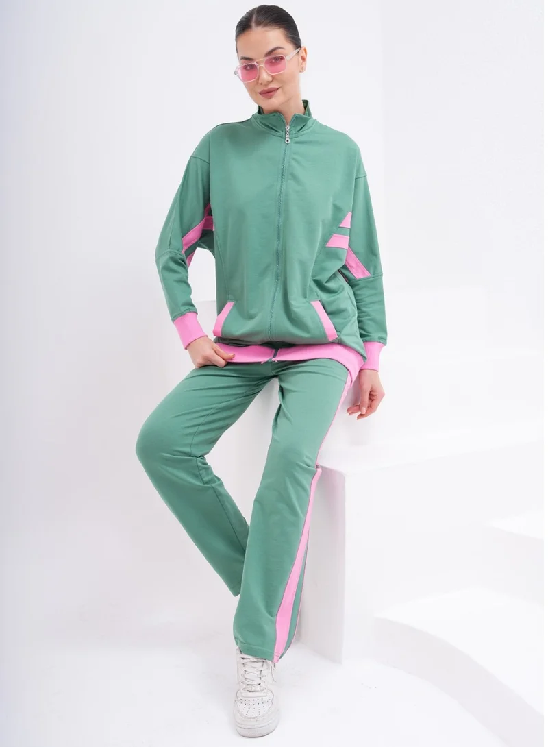 مارفيلا باي رشا طقم رياضي بسحاب قطعتين