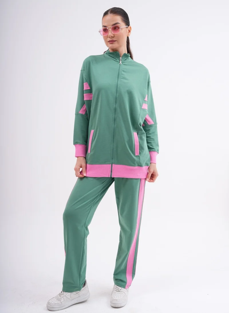 مارفيلا باي رشا طقم رياضي بسحاب قطعتين