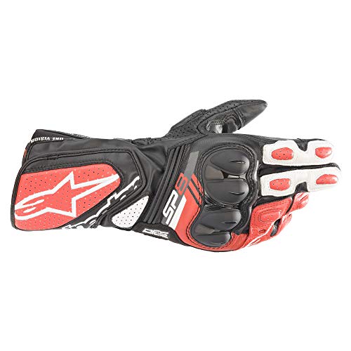 Alpinestars SP-8 V3 Men's Street Motorcycle Gloves - Black/White/Bright Red / 3X-Large - Image 1