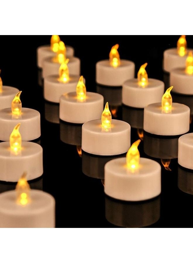 LED Real Wax Battery Candle Pillars White - Image 1