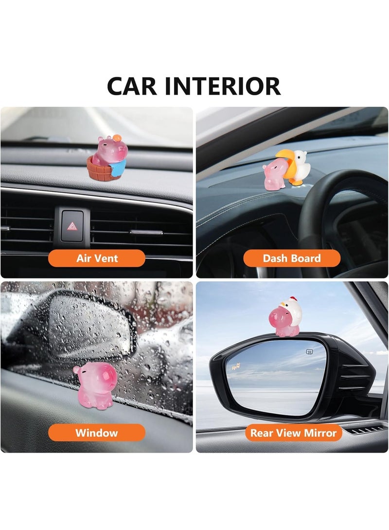 SYOSI Mini Capybara Figurines, Glow in The Dark Resin Animal Toys for Fairy Gardens, Bonsai Landscapes & Dollhouse Decor, Cute Miniature Collectibles for Desktop, Shelf Display (10-Pack) - Image 3