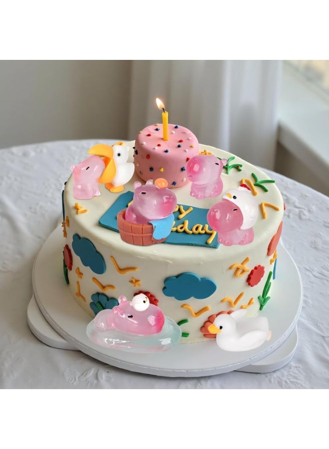 SYOSI Mini Capybara Figurines, Glow in The Dark Resin Animal Toys for Fairy Gardens, Bonsai Landscapes & Dollhouse Decor, Cute Miniature Collectibles for Desktop, Shelf Display (10-Pack) - Image 5