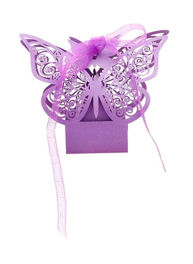 NIBEMINENT 20-Piece Elegant Butterfly Candy Box Purple - Image 1