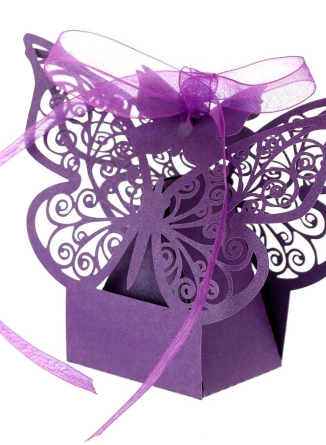 NIBEMINENT 20-Piece Elegant Butterfly Candy Box Purple - Image 3