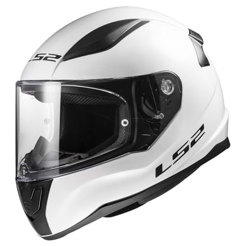 LS2 Helmets Rapid II Full Face Motorcycle Helmet (Gloss White - Large) - Image 1