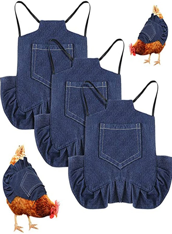 Yuehuam Chicken Saddles, 3 Pack Hens Saddles for Hen Apron with Elastic Straps Suitable for Small, Medium and Large Hens, Hen Care Supplies, Blue, 10.2x9.1inch - Image 1