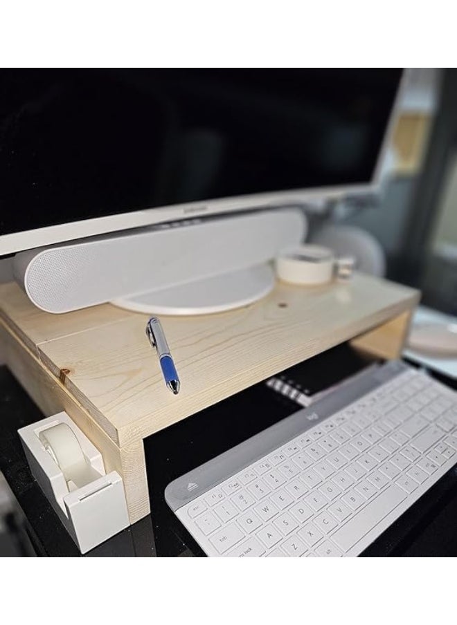Horoof Home Horoof Home® Wooden Monitor decor Riser – Ergonomic Desktop Organizer for Computer, Printer & Laptop  - Image 1
