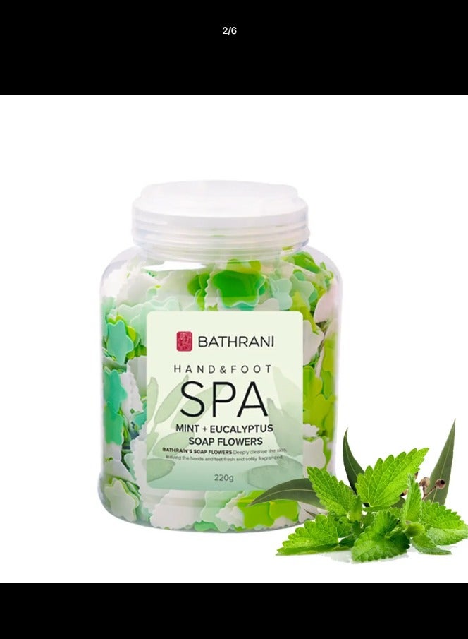 SPA Bathrani hand and foot mint Eucalyptus soap flower - Image 2