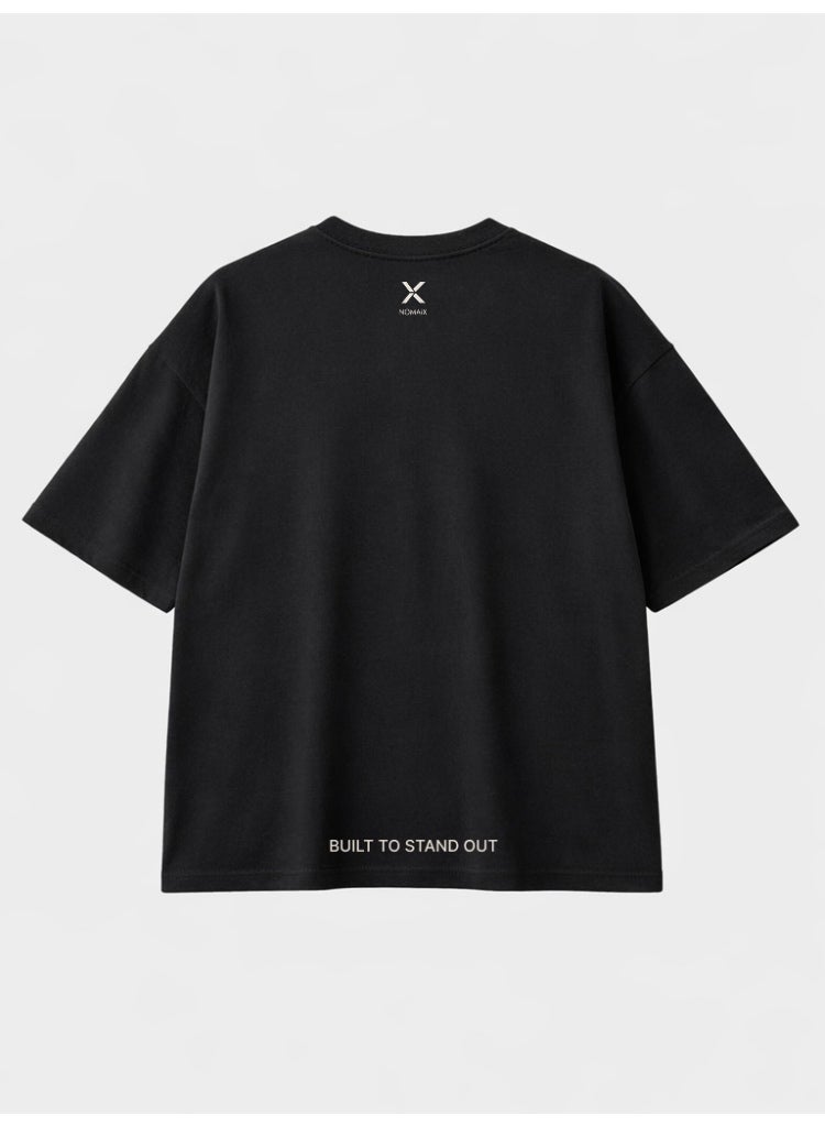 NOMAiX Always Online Never Available T-Shirt | Graphic Oversized Tee | Streetwear Slogan | Oversized Drop Shoulder | Unisex | Made in UAE - Image 2