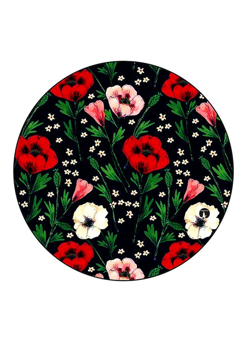 Flowers Printed Mouse Pad Multicolour