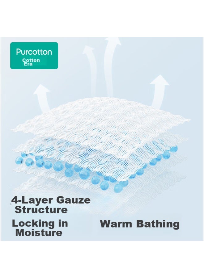 Purcotton Gauze Bath Towel For Home Use, Absorbent, Quick-drying, Bath Towel, Skin-friendly, Soft, 90*160cm Cotton Lace Yellow - Image 2