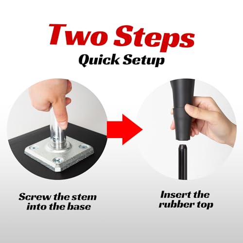 JASCOPRO Portable Batting Tee,Height Adjustable from 25-37 inch Hitting Tee For Baseball and Softball, Easy Assemble Premium Baseball Tee with Rubber Top,Metal Base Softball Tee for Kids/Youths/Adults - Image 5