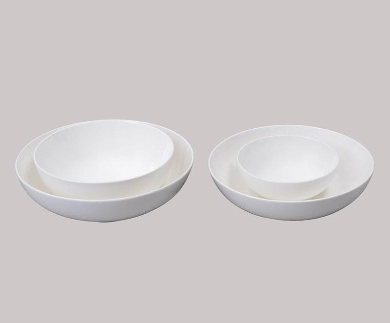 HomeVss Bone China Coupe Shape Elegance White Royal Bow 24oz Case of 6 - Image 4