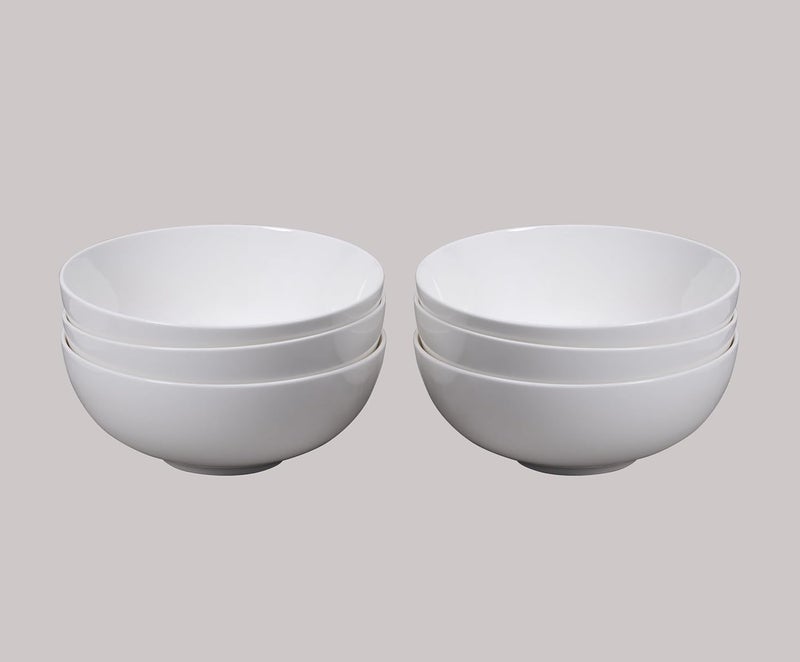 HomeVss Bone China Coupe Shape Elegance White Royal Bow 24oz Case of 6 - Image 3