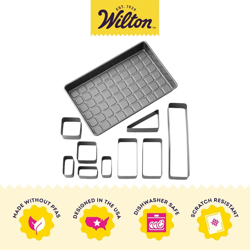 Wilton Letters and Numbers Adjustable NonStick Cake Pan Set 10Piece Set Steel - Image 5