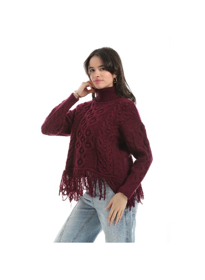 Coctail 17420-Pullover-maroon - Image 5