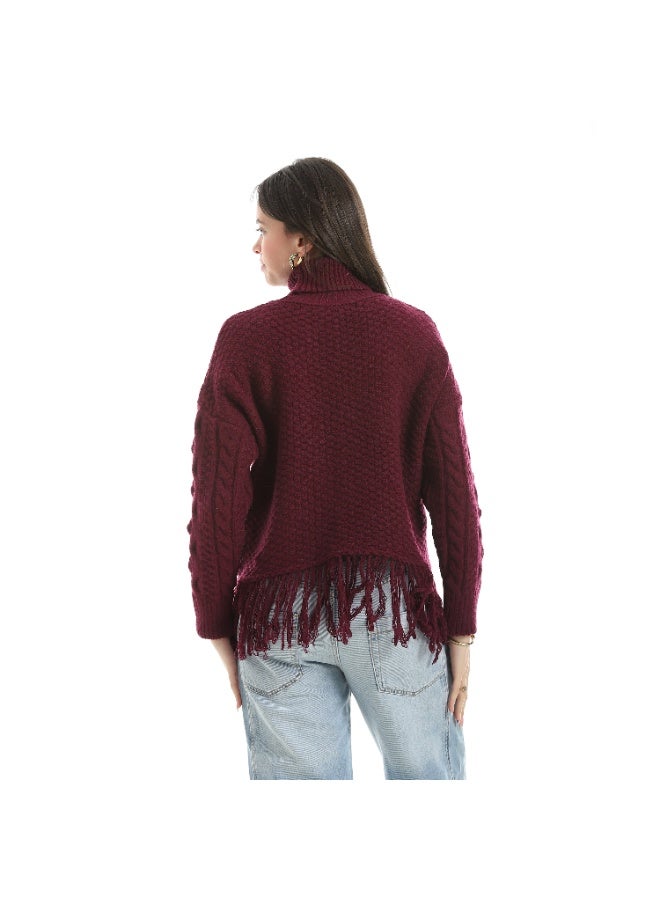 Coctail 17420-Pullover-maroon - Image 3
