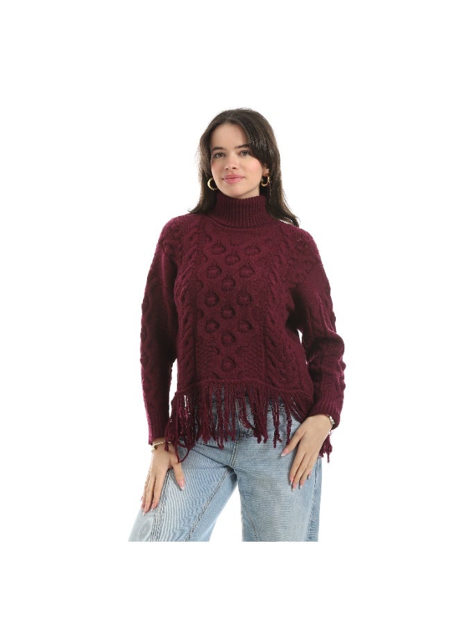 Coctail 17420-Pullover-maroon - Image 1