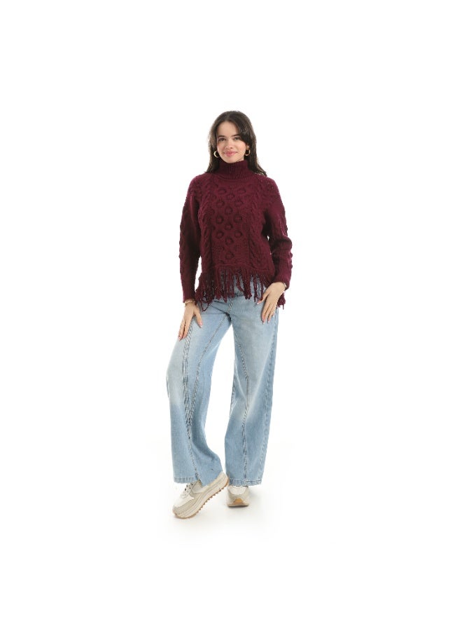 Coctail 17420-Pullover-maroon - Image 4