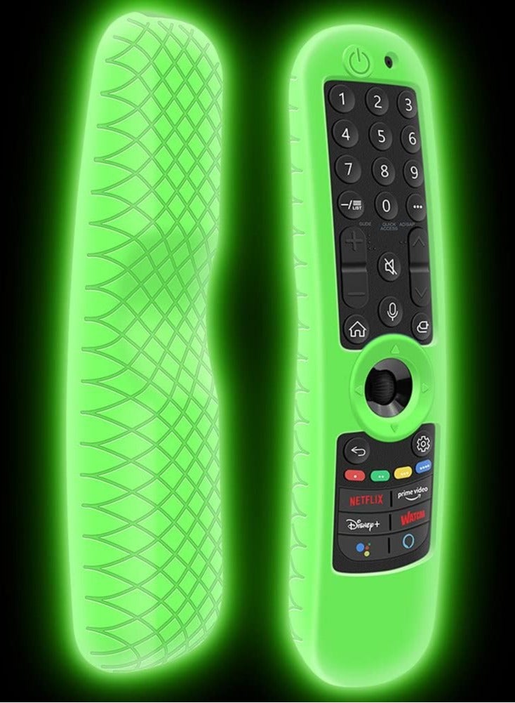 Silicone Case for LG AN-MR21GA / AN-MR21GC 2021 Remote Control 【Shockproof】 Anti-Slip Protective Cover for LG MR22GA MR22GN MR23GA MR24GN Magic Remote Case Sleeve Holder Protector Skin (Glow Green) - Image 1