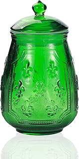 G Glass Cookie and Candy Jars With Airtight Lids For Food Storage, Household (Green, MD 4.3 in *H 7.2 in) - Image 1